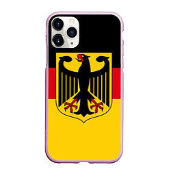 Чехол iPhone 11 Pro матовый Германия - Germany, цвет: 3D-розовый