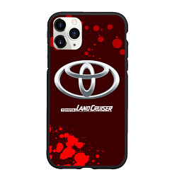 Чехол iPhone 11 Pro матовый TOYOTA LAND CRUISER Брызги, цвет: 3D-черный