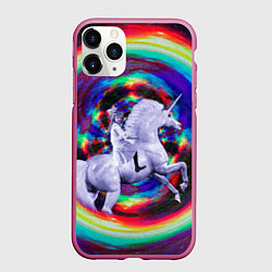 Чехол iPhone 11 Pro матовый Тайная прогулка, цвет: 3D-малиновый