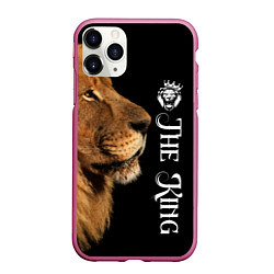 Чехол iPhone 11 Pro матовый ЛЕВ КОРОЛЬ LION KING, цвет: 3D-малиновый