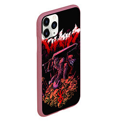 Чехол iPhone 11 Pro матовый Берсерк на черепах Berserk Клеймо, цвет: 3D-малиновый — фото 2