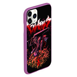 Чехол iPhone 11 Pro матовый Берсерк на черепах Berserk Клеймо, цвет: 3D-фиолетовый — фото 2