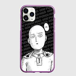 Чехол iPhone 11 Pro матовый One Punch Man - Сайтама Ванпанчмен