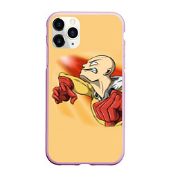 Чехол iPhone 11 Pro матовый Сайтама - One Punch Man, цвет: 3D-розовый