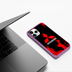 Чехол iPhone 11 Pro матовый Mitsubishi Red Fire, цвет: 3D-фиолетовый — фото 2