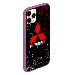 Чехол iPhone 11 Pro матовый Mitsubishi Logo auto, цвет: 3D-фиолетовый — фото 2