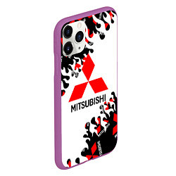 Чехол iPhone 11 Pro матовый Mitsubishi Fire Pattern, цвет: 3D-фиолетовый — фото 2