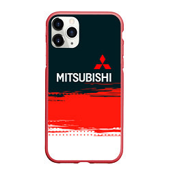 Чехол iPhone 11 Pro матовый Mitsubishi - Auto бренд, цвет: 3D-красный