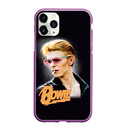 Чехол iPhone 11 Pro матовый David Bowie Smoking, цвет: 3D-фиолетовый