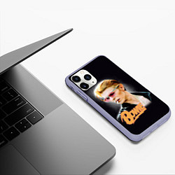 Чехол iPhone 11 Pro матовый David Bowie Smoking, цвет: 3D-светло-сиреневый — фото 2