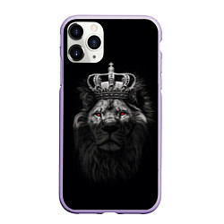 Чехол iPhone 11 Pro матовый Царь Лев, цвет: 3D-светло-сиреневый