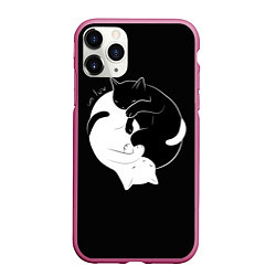 Чехол iPhone 11 Pro матовый Бесконечная любовь Endless kitty love