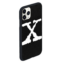 Чехол iPhone 11 Pro матовый X files logo на чёрном, цвет: 3D-черный — фото 2