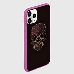 Чехол iPhone 11 Pro матовый Череп валентинка by Apkx, цвет: 3D-фиолетовый — фото 2