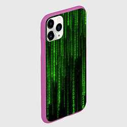 Чехол iPhone 11 Pro матовый Бегущий по коду, цвет: 3D-фиолетовый — фото 2