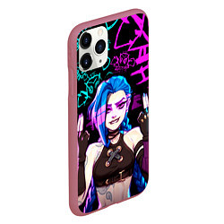 Чехол iPhone 11 Pro матовый JINX ДЖИНКС NEON PATTERN, цвет: 3D-малиновый — фото 2