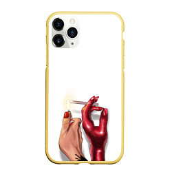 Чехол iPhone 11 Pro матовый With your demon, цвет: 3D-желтый