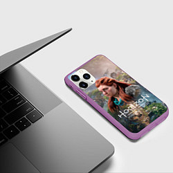 Чехол iPhone 11 Pro матовый Охотница Элой, цвет: 3D-фиолетовый — фото 2