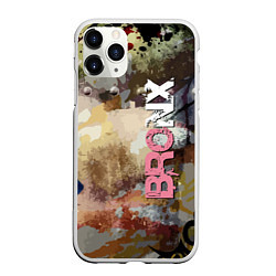 Чехол iPhone 11 Pro матовый Bronx Fashion pattern, цвет: 3D-белый