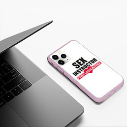 Чехол iPhone 11 Pro матовый Секс Инструктор SEX INSTRUCTOR, цвет: 3D-розовый — фото 2