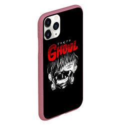 Чехол iPhone 11 Pro матовый Kaneki Ken art, цвет: 3D-малиновый — фото 2