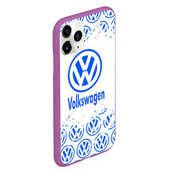 Чехол iPhone 11 Pro матовый Volkswagen фольксваген, цвет: 3D-фиолетовый — фото 2