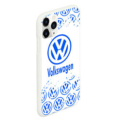 Чехол iPhone 11 Pro матовый Volkswagen фольксваген, цвет: 3D-белый — фото 2