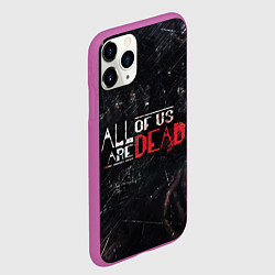 Чехол iPhone 11 Pro матовый Мы все мертвы Сериал Логотип, цвет: 3D-фиолетовый — фото 2
