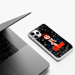 Чехол iPhone 11 Pro матовый Theres a Starman waiting in the sky, цвет: 3D-белый — фото 2