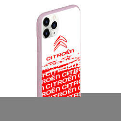 Чехол iPhone 11 Pro матовый Citroen Паттерн, цвет: 3D-розовый — фото 2