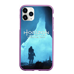 Чехол iPhone 11 Pro матовый Horizon Forbidden West - таинственная неизвестност, цвет: 3D-фиолетовый