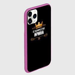 Чехол iPhone 11 Pro матовый Её величество Ирина!, цвет: 3D-фиолетовый — фото 2