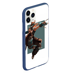 Чехол iPhone 11 Pro матовый Forbidden West Horizon, цвет: 3D-тёмно-синий — фото 2