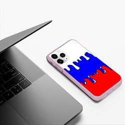 Чехол iPhone 11 Pro матовый Триколор Необычный, цвет: 3D-розовый — фото 2