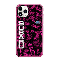 Чехол iPhone 11 Pro матовый SUBARU STI PATTERN