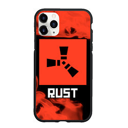 Чехол iPhone 11 Pro матовый RUST - Красное Пламя, цвет: 3D-черный