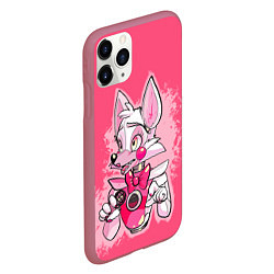 Чехол iPhone 11 Pro матовый Funtime Foxy, цвет: 3D-малиновый — фото 2