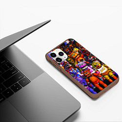 Чехол iPhone 11 Pro матовый Fnaf UCN, цвет: 3D-коричневый — фото 2