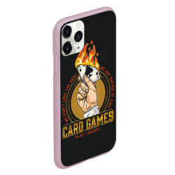 Чехол iPhone 11 Pro матовый CARD GAMES, цвет: 3D-розовый — фото 2