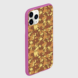 Чехол iPhone 11 Pro матовый Творческий камуфляж в военном стиле, цвет: 3D-фиолетовый — фото 2