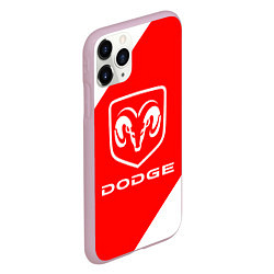 Чехол iPhone 11 Pro матовый Dodge sport, цвет: 3D-розовый — фото 2