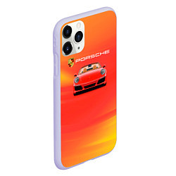 Чехол iPhone 11 Pro матовый Porsche porsche, цвет: 3D-светло-сиреневый — фото 2