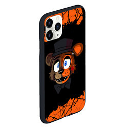 Чехол iPhone 11 Pro матовый FNAF - ФРЕДДИ Краска, цвет: 3D-черный — фото 2