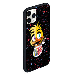 Чехол iPhone 11 Pro матовый FNAF - ЧИКА Краска, цвет: 3D-черный — фото 2