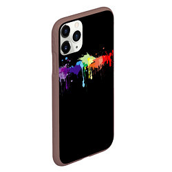Чехол iPhone 11 Pro матовый RAINBOW BLOTS, цвет: 3D-коричневый — фото 2