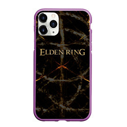 Чехол iPhone 11 Pro матовый ELDEN RING СИМВОЛ ЛОГО, цвет: 3D-фиолетовый