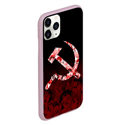 Чехол iPhone 11 Pro матовый СССР АХЕГАО USSR AHEGAO, цвет: 3D-розовый — фото 2