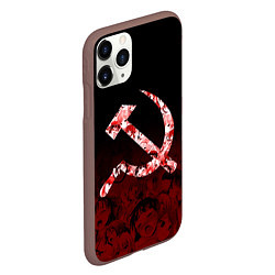 Чехол iPhone 11 Pro матовый СССР АХЕГАО USSR AHEGAO, цвет: 3D-коричневый — фото 2