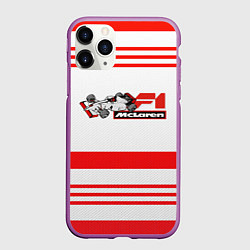 Чехол iPhone 11 Pro матовый F1 McLaren, цвет: 3D-фиолетовый