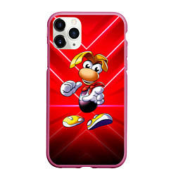 Чехол iPhone 11 Pro матовый Бегущий Rayman 3D, цвет: 3D-малиновый